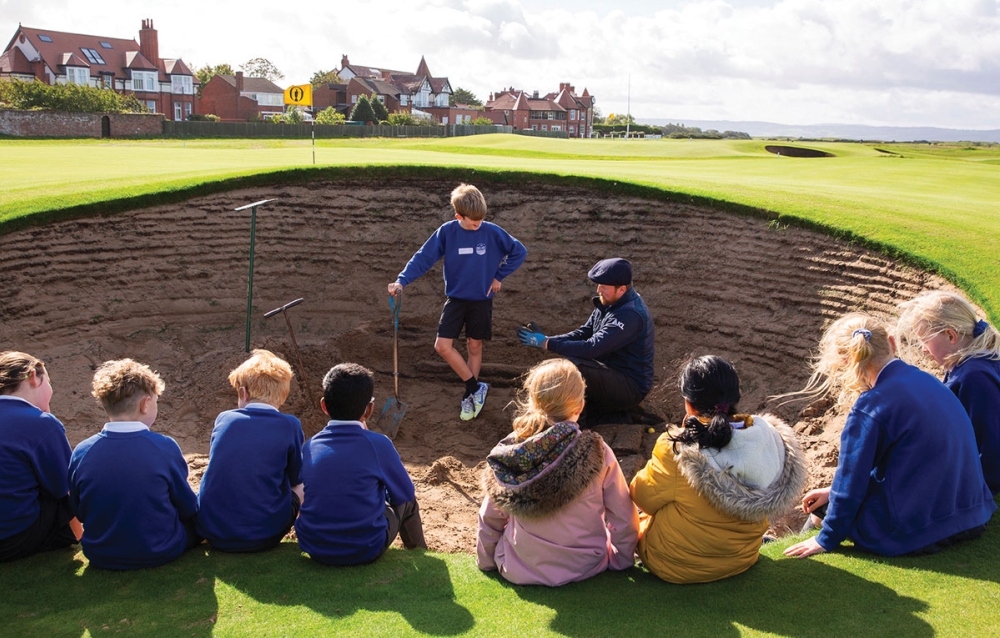 Local school children digging deep during last year’s First Green initiative.