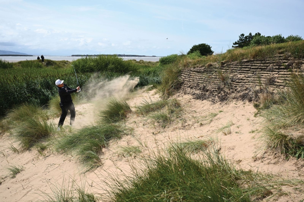 In the second round, South Korea’s Sungjae Im struggled on ‘Little Eye’. Here he is in trouble behind the green playing his second, 20 yards from the pin. He could only get his ball to 33 feet - and went on to make 5. You can understand why some players feared the hole.