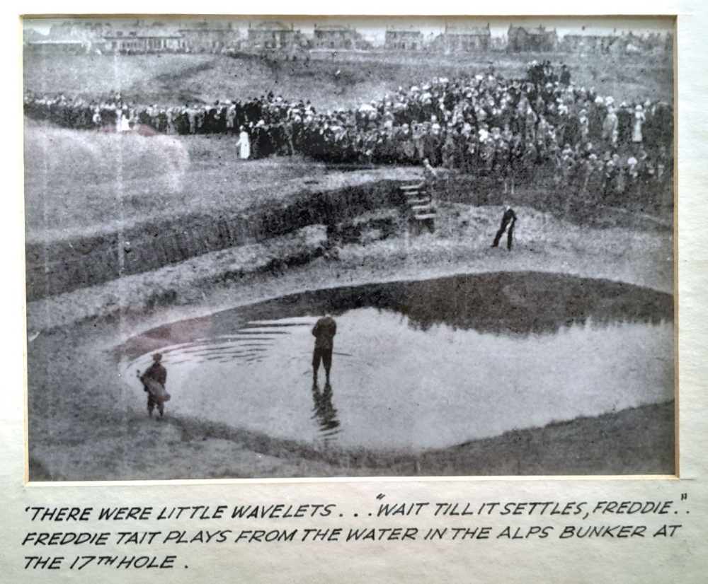 That extraordinary shot from water commemorated in the Hoylake clubhouse