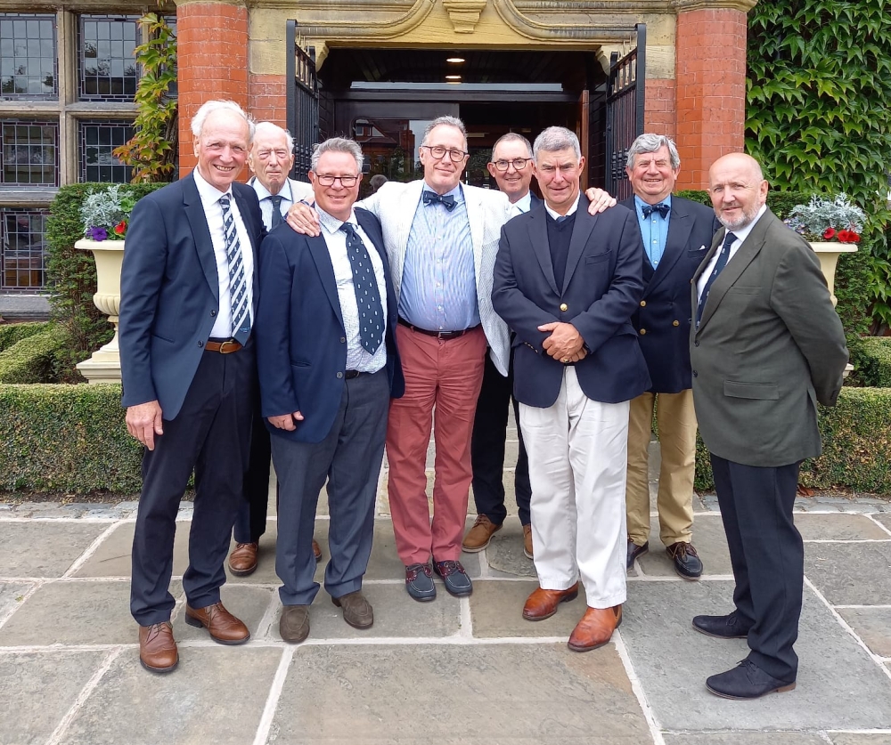 From left to right: Andy Cross, Anthony Shone, Tony Rule, Jeremy Greenfield, Bruce Taylor, Andrew Thomson, Joe Pinnington, and Alastair Machray.